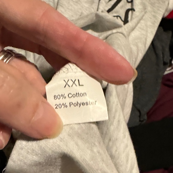 Merry Christmas Long Sleeve Tee - Red, Grey and White - Picture 3 of 3